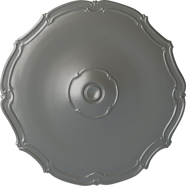 Ekena Millwork Pompeii Ceiling Medallion (Fits Canopies up to 2"), Hand-Painted Silver, 18 7/8"OD x 1 1/2"P CM18POSLS - main
